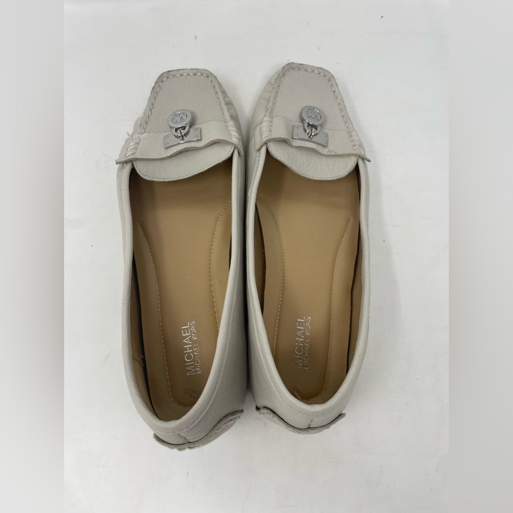 Michael Kors Women Gray Leather Loafers Flats Size 9.5 - Picture 5 of 9